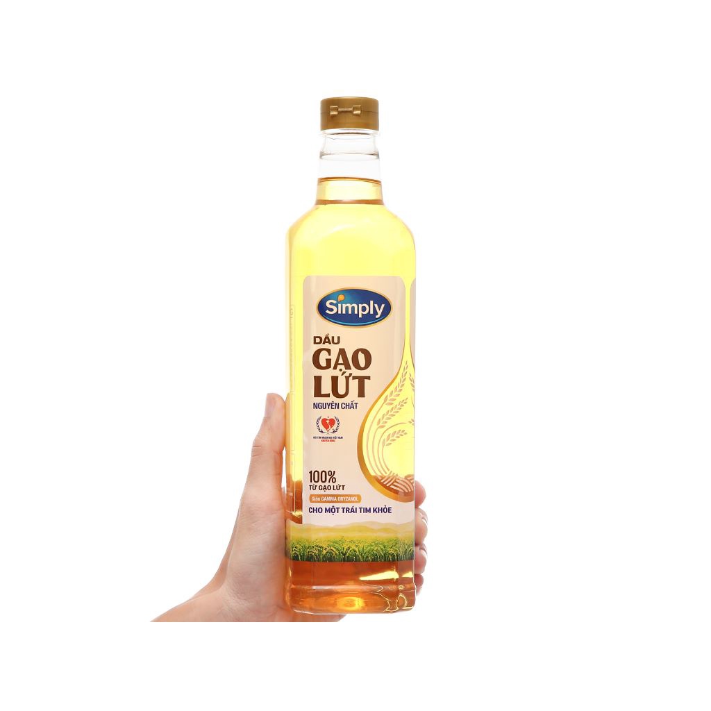 Dầu gạo nguyên chất Simply chai 1 lít