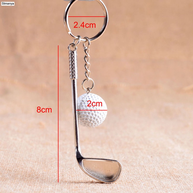 Móc Khóa Hình Bóng Golf Bằng Kim Loại