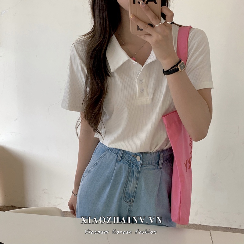 Áo Sơ Mi Tay Ngắn Cổ Bẻ Thời Trang Hàn Quốc Cho Nữ | BigBuy360 - bigbuy360.vn