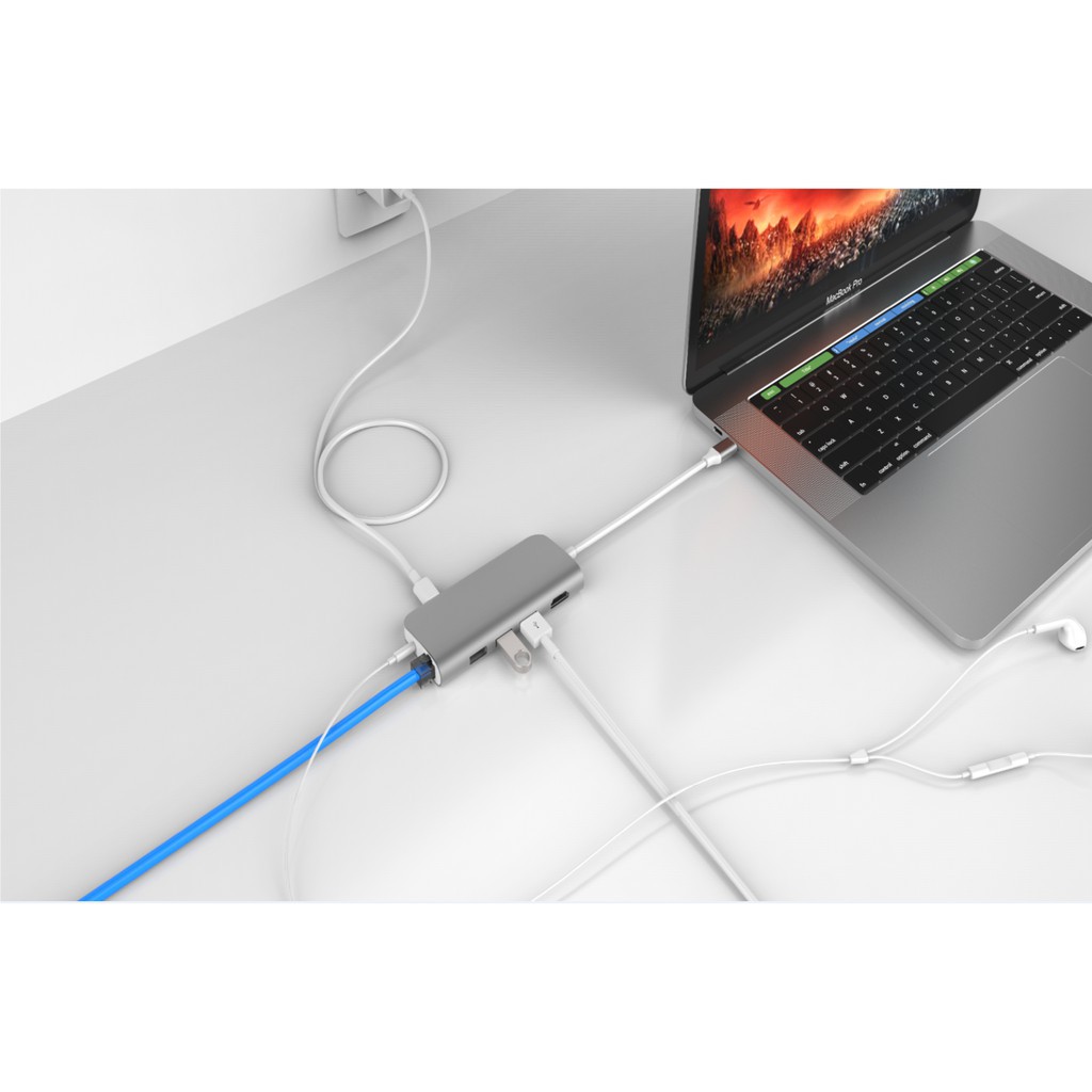 Cổng chuyển HyperDrive Power 9in1 Usb - C for Macbook,Ipad, Ultrabook &amp; Usb-C Devices