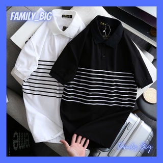 Áo polo nam ao thun nam phối sọc ngang - Family_Big