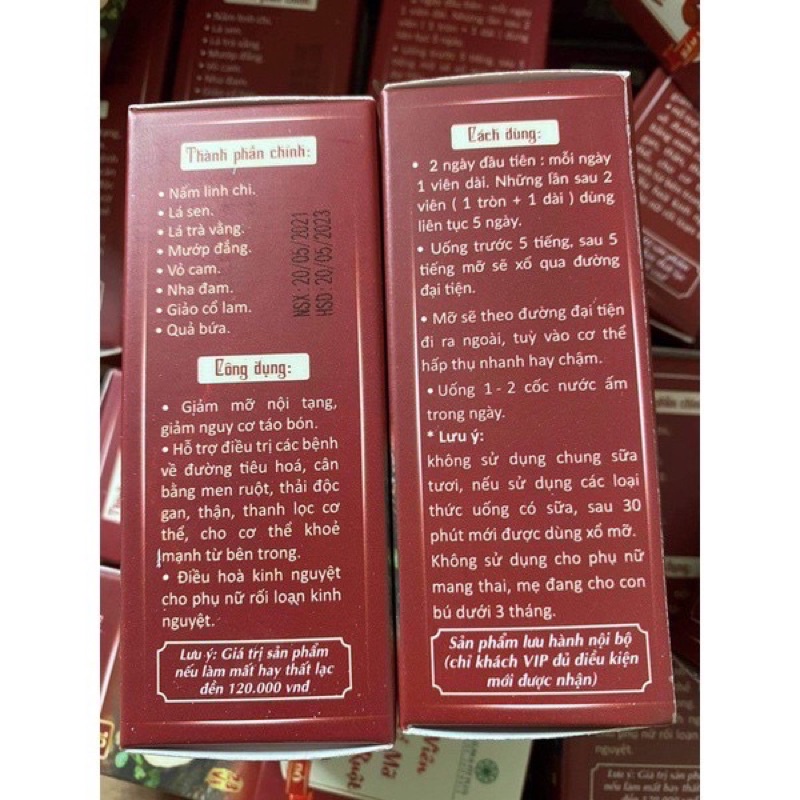 [Bản vip 6 viên VÀNG, 4 viên trắng] Xổ mỡ vành ruột Slimfit