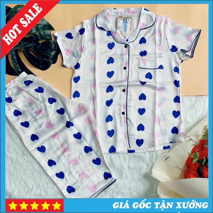 Đồ Bộ Lụa Pijama ✅ Sét Đồ Bộ Lụa Satin ✅ Bộ Lụa Lửng Hoạ Tiết Siêu Xinh