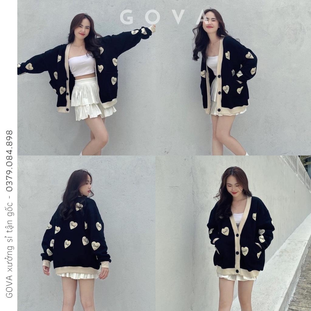 Áo khoác nỉ Cardigan SWE Ulzzang form rộng Unisex bông 2 lớp GOVA Mẫu Hot vừa về XƯỞNG SỈ GOVA