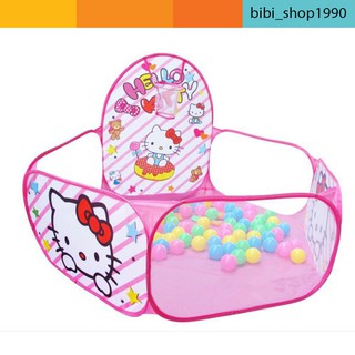 Lều bóng hello kitty kèm 100 bóng cho bé vui chơi