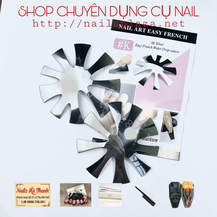 Khuôn Cắt Bột Nail , Khuôn Inox Cắt Bột Tạo French Đầu Móng Nhanh, Đẹp