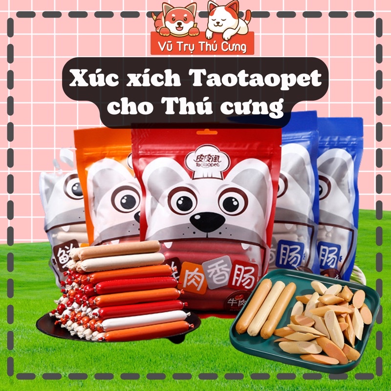 [Mã PET50K1 giảm 50K đơn 250K] Xúc xích cho thú cưng Taotaopet, bịch 3