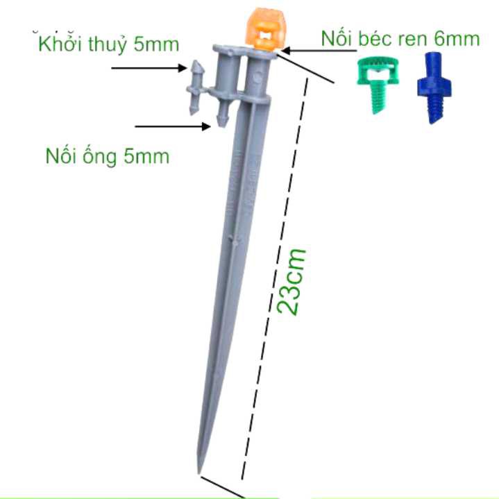 béc bọ ren - 100 béc bọ chân ren 1.5 ly tưới phun mưa