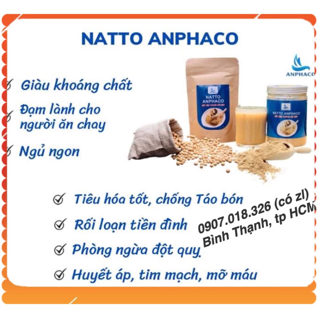 Natto Anphaco- Combo 4 hủ viên tía tô/ Bột &lt;Giảm 300k&gt;, đậu tương lên men - healthy food- NON GMO