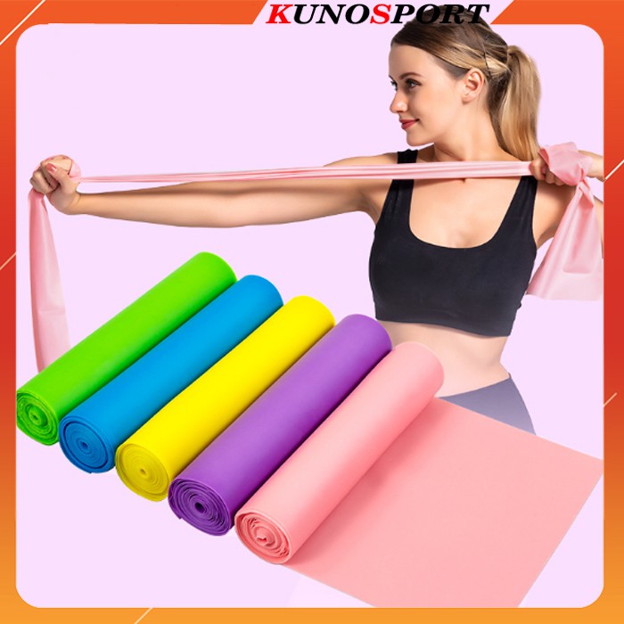 Dây Cao Su Đàn Hồi Kháng Lực Tập Thể Dục Yoga 1,5 Mét và 1,8 Mét -D05