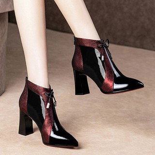 Giày boot cao gót phong cách hàn quốc trẻ trung dành cho nữ