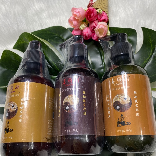 Bộ dầu gội dưỡng sinh 3 chai dành cho spa