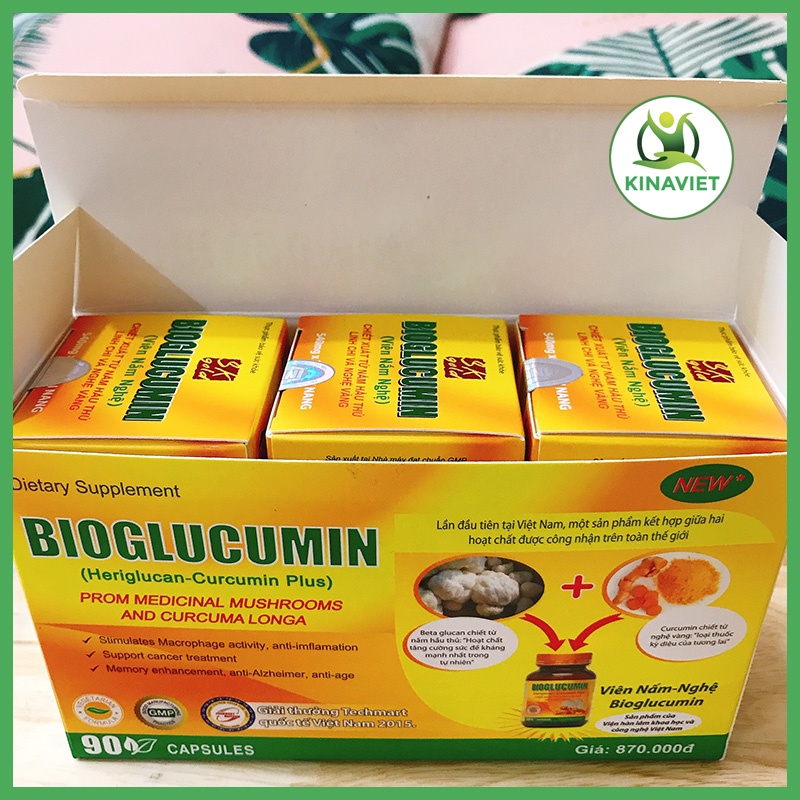 Viên Nấm Nghệ Bioglucumin - Tinh chất Curcumin giúp giảm viêm loét dạ dày, tá tràng, Viện hàn lâm KH&CN Việt Nam - TP19