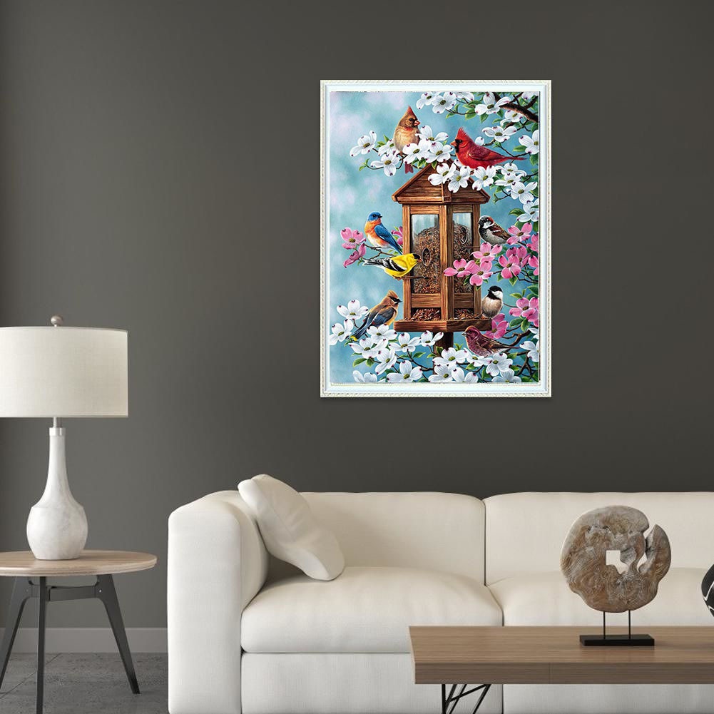 Bộ Tranh Đính Đá 5D Tự Làm Hình Chim Trang Trí Nhà Cửa