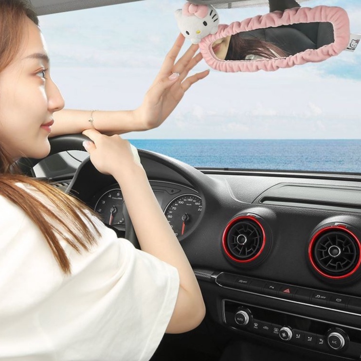 Ốp Gương Chiếu Hậu Họa Tiết Hoạt Hình Trang Trí Nội Thất Xe Hơi