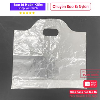 [NHẬN IN TÚI NILONG CHUYÊN NGHIỆP ]Túi Nilong 2 Ngăn Đựng Trà Sữa, c Đựng Cafe Túi Cốc Giá Rẻ