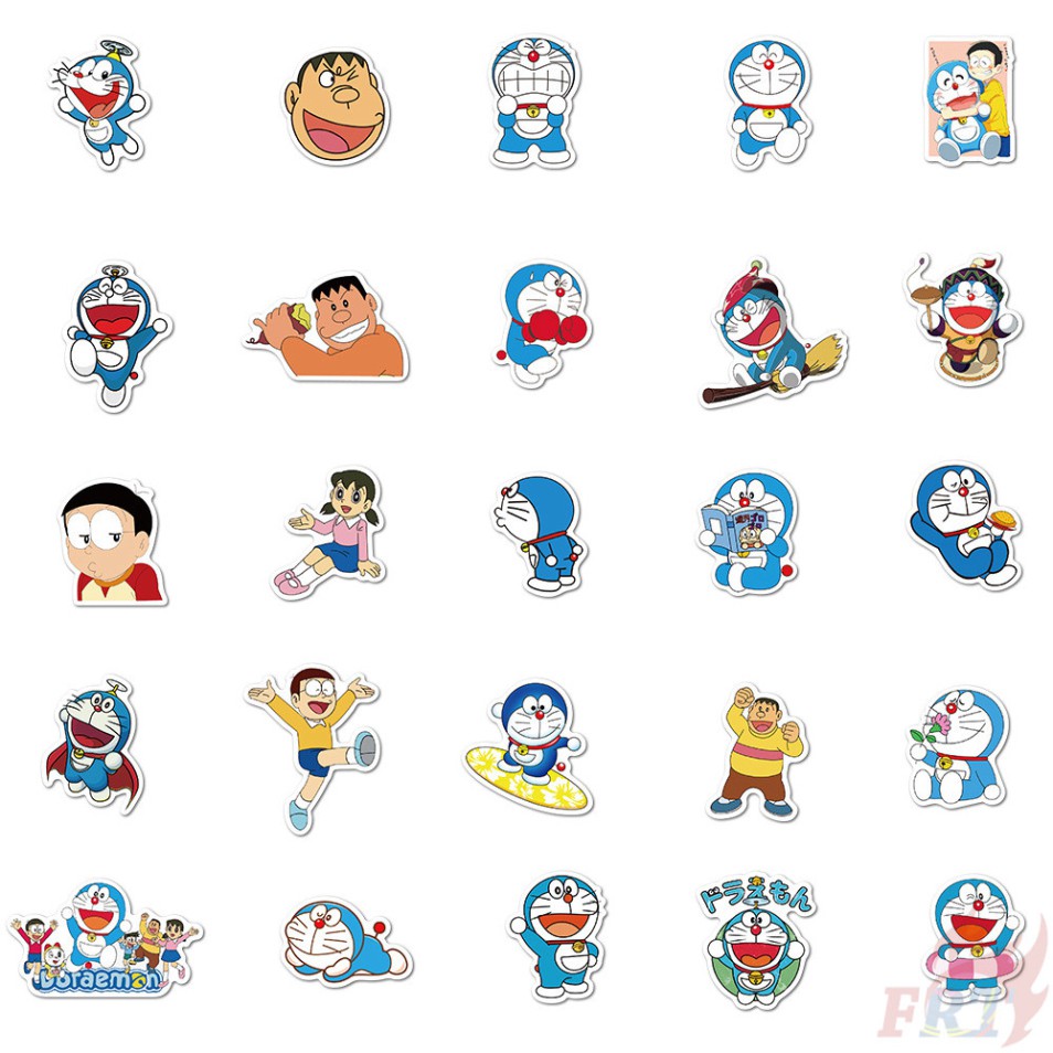 (xả kho) Doraemon - Series 04 Anime Stickers 50 Cái