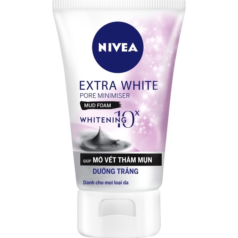 Sữa rửa mặt bùn khoáng nữ NIVEA giúp trắng da & se lỗ chân lông 100g | BigBuy360 - bigbuy360.vn