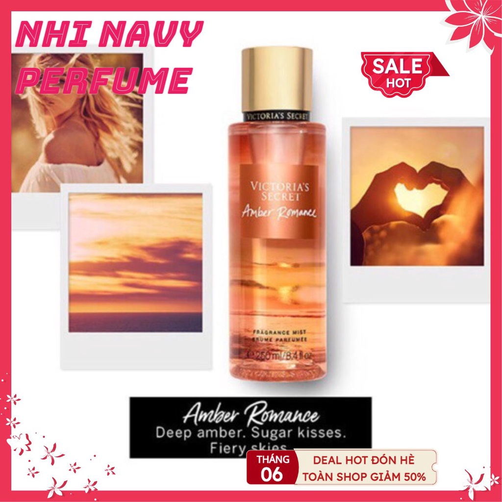 Nhi.navy Xịt thơm toàn thân bodymist Victoria's Secret mùi Amber Romance