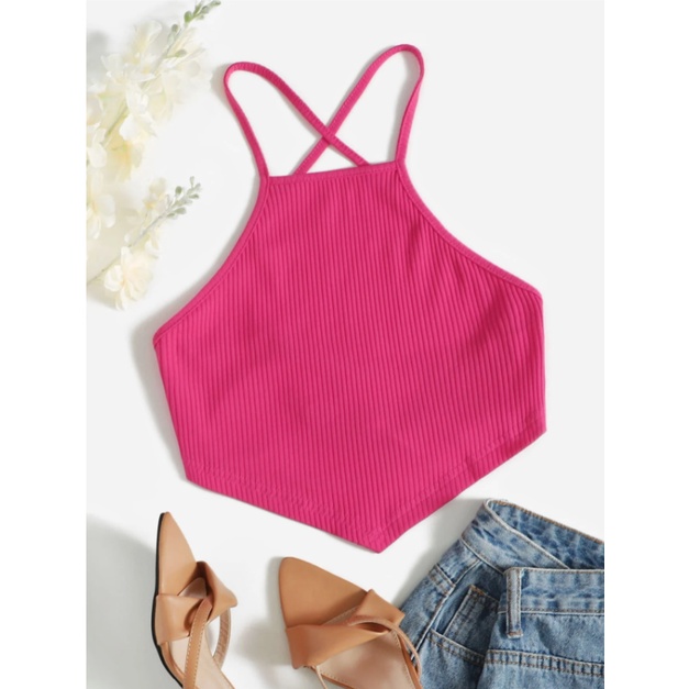 Áo yếm croptop dây đan hở lưng gợi cảm
