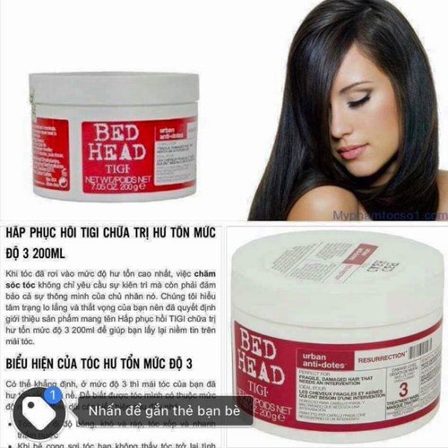 Hấp dầu dưỡng phục hồi tóc hư Bed Head TiGi- 200gr.