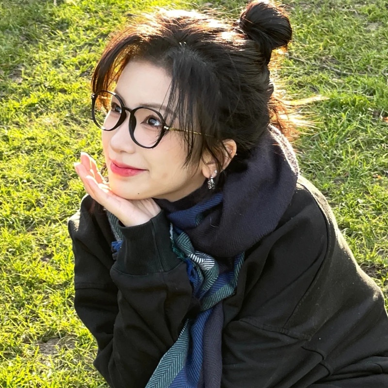 Mắt Kính Gọng Kim Loại Chống Bức Xạ Phong Cách Retro Hàn Quốc Cho Nam Nữ