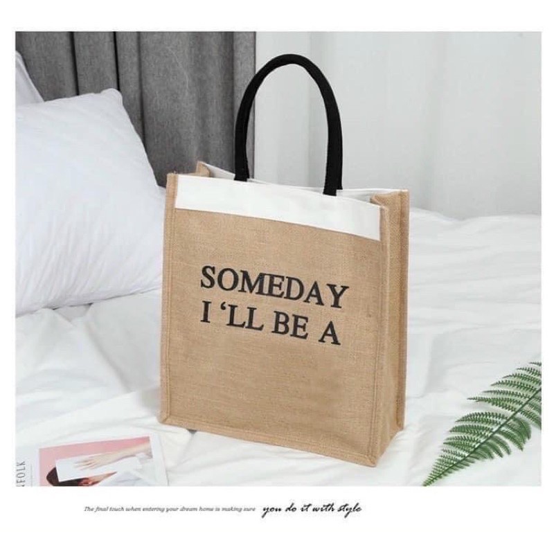 Túi Cói Đi Biển Đi Du Lịch Giá Rẻ Someday I'll Be A