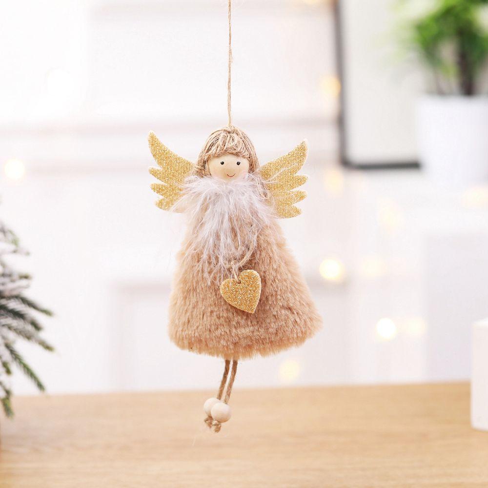 1 Búp Bê Thiên Thần Bằng Gỗ Dễ Thương Trang Trí Cây Thông Giáng Sinh