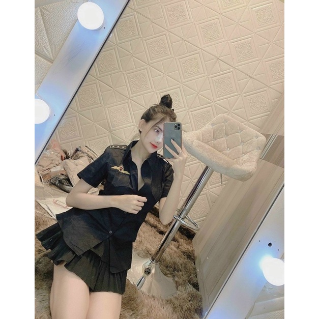 áo sơ mi cơ trưởng cosplay cá tính cho nữ