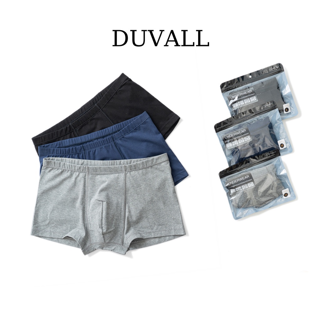 COMBO 3 QUẦN LÓT NAM BOXERS COTTON SPECIAL DUVALL