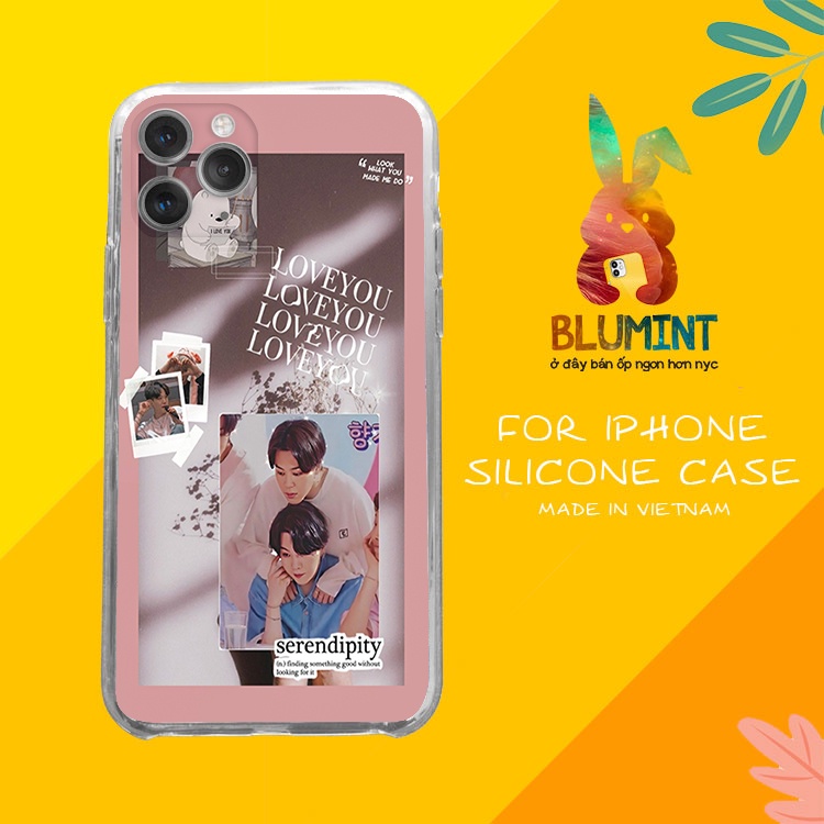 Ốp lưng iphone Yoonmin love you cho Iphone 6 đến 13 promax  BLUYMIN0017