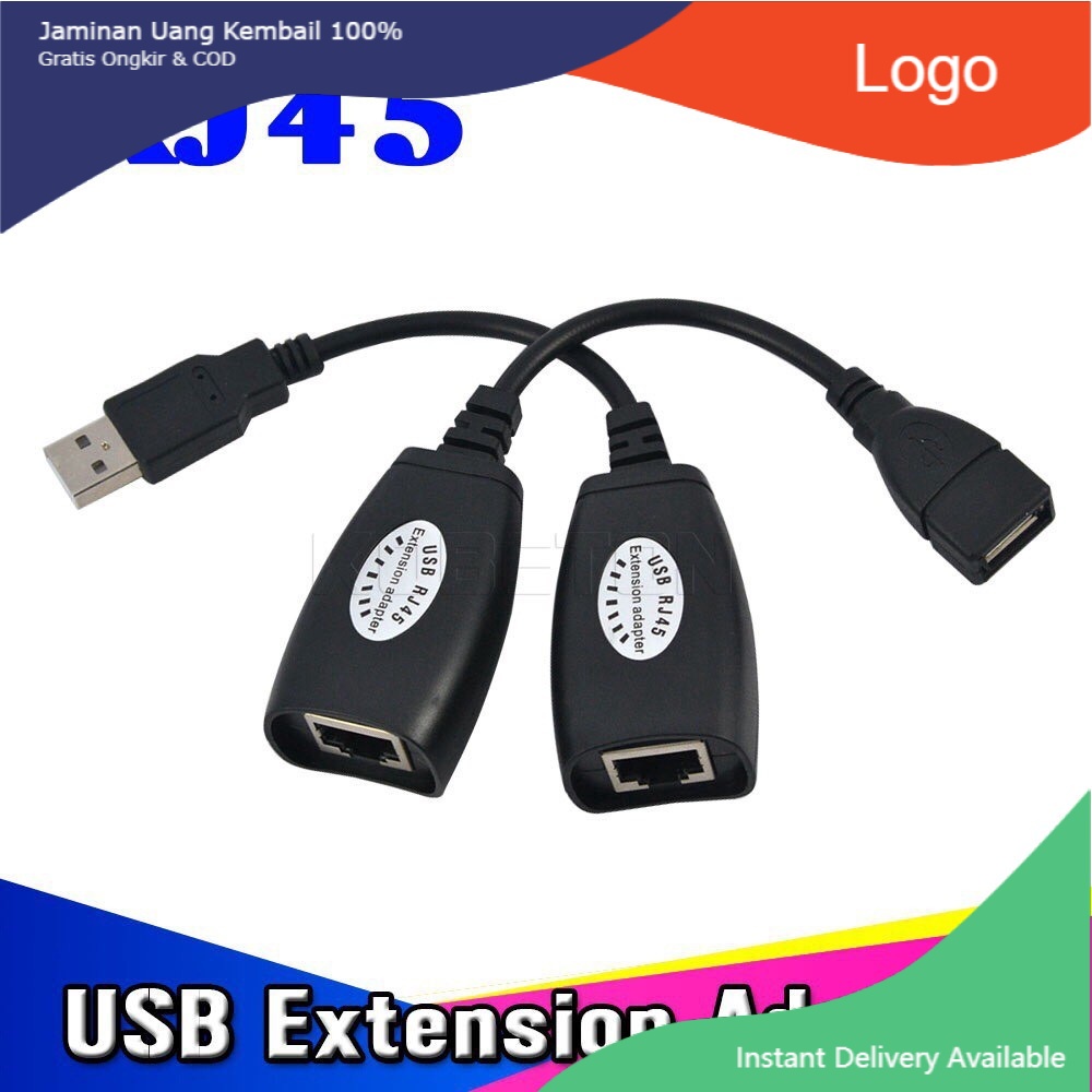 Bộ Dây Nối Dài Usb Qua Dây Mạng Lan 45M