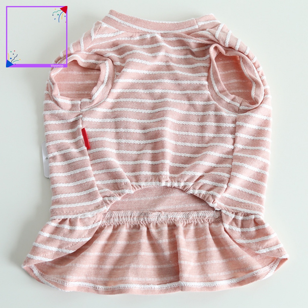 Áo Thun Họa Tiết Kẻ Sọc Thời Trang Cho Thú Cưng