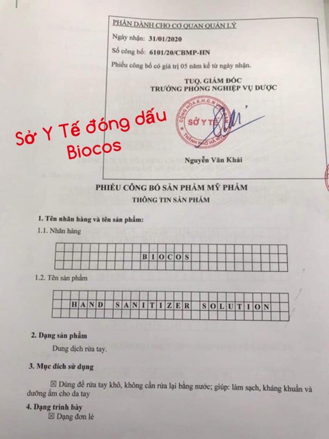 [BÁN HÒA VỐN-SỞ Y TẾ ĐÓNG DẤU] Xịt Sát khuẩn rửa tay khô Biocos cho tay-khẩu trang-vật dụng | BigBuy360 - bigbuy360.vn