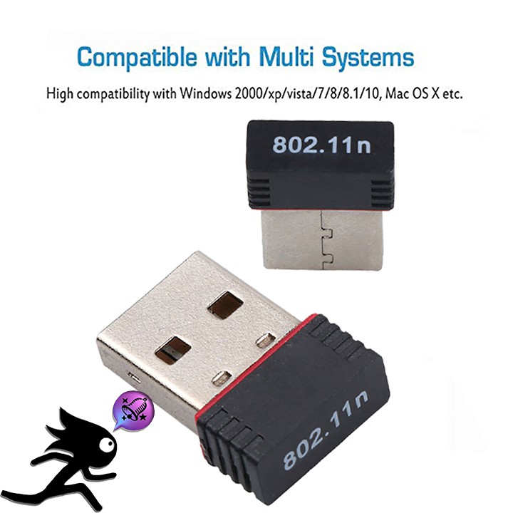 USB THU WIFI DÀNH CHO MÁY TÍNH BÀN, LAPTOP HỎNG CARD WIFI