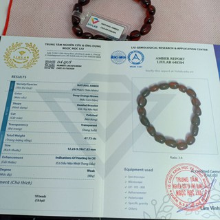 Vòng tay hổ phách thiên nhiên - tốt cho sức khoẻ, hợp tất cả các mệnh