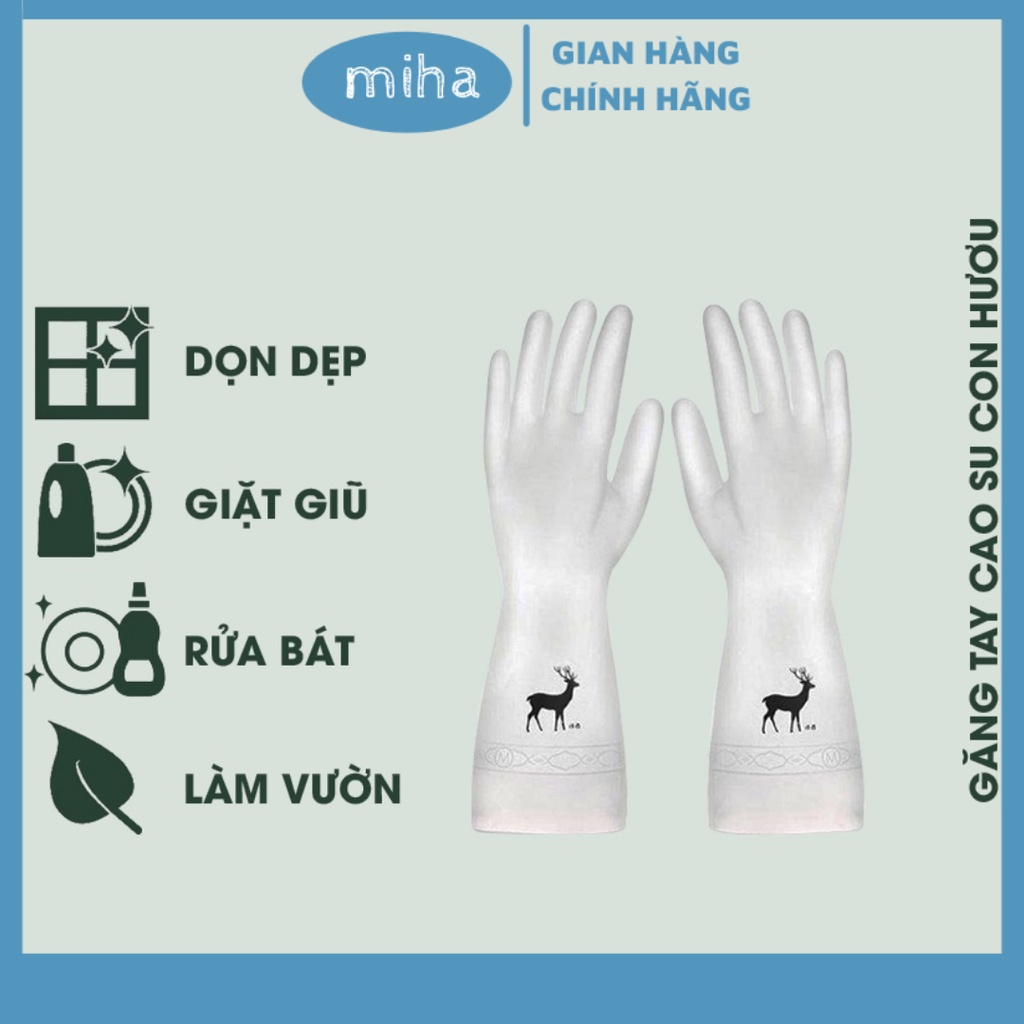 [Gang Tay Hươu Dài] GĂNG TAY CAO SU CON HƯƠU - SIÊU BỀN, SIÊU DAI - RỬA BÁT, LÀM BẾP, LÀM VƯỜN, DỌN DẸP - BẢO VỆ DA TAY