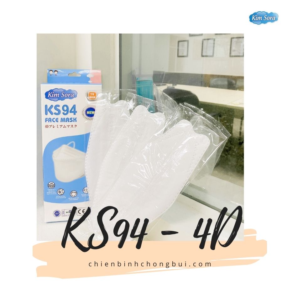 Khẩu trang Kim Sora KS94 – FACE MASK 4D  hộp 10 chiếc