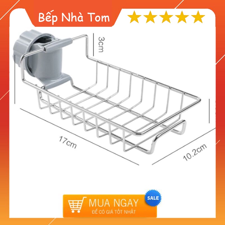 [HOT] Kệ Đựng Đồ Rửa Chén Inox Gắn Vòi Tiện Lợi