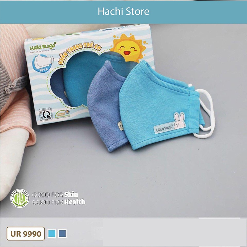 Khẩu trang vải cao cấp cho bé Ualarogo set 2 chiếc/hộp