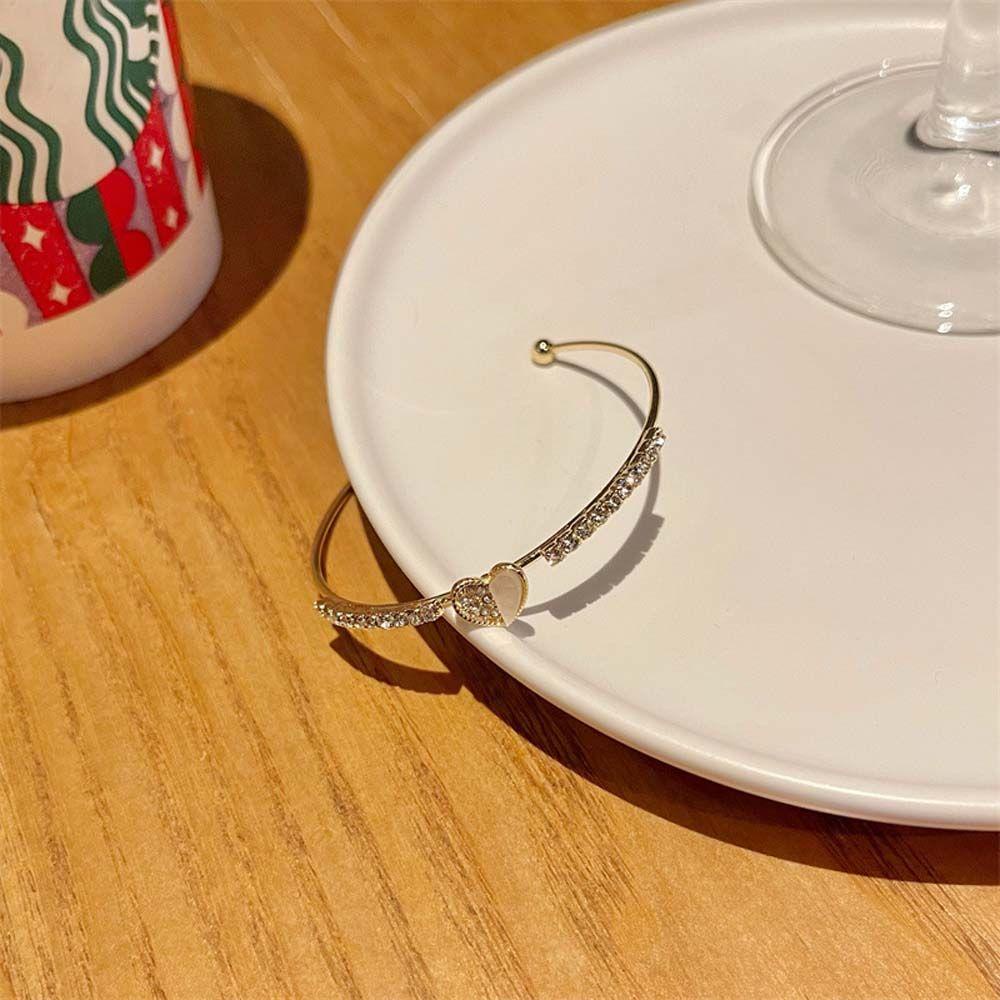 Vanes1 Vòng Tay Hở Hình Trái Tim Dễ Thương Cá Tính Dành Cho Nữ|Vòng Đeo Tay Kiểu Hàn Quốc