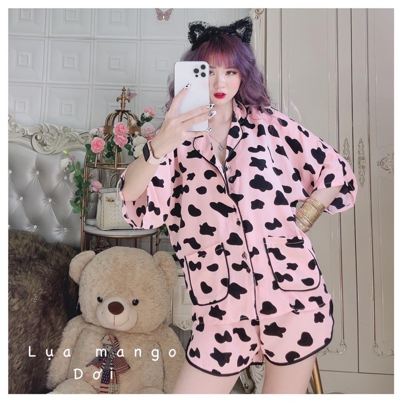 Đồ Bộ Satin Lụa Đùi Cánh Dơi | BigBuy360 - bigbuy360.vn