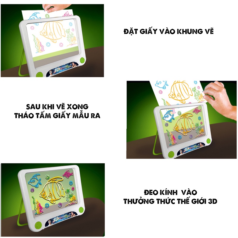 Bảng vẽ ma thuật ánh sáng 3D, màn hình vẽ tranh graffiti ba chiều