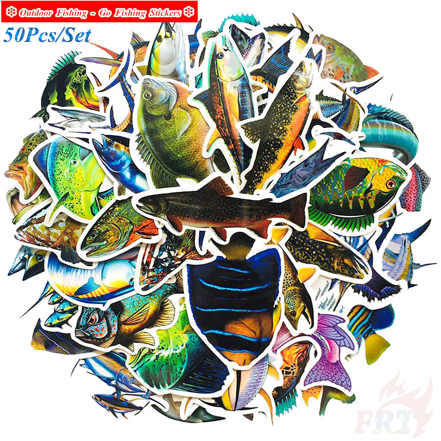 ❉ Outdoor Fishing Series 07 Stickers ❉ 50Pcs/Set DIY Fashion Luggage Laptop Skateboard Doodle Stickers