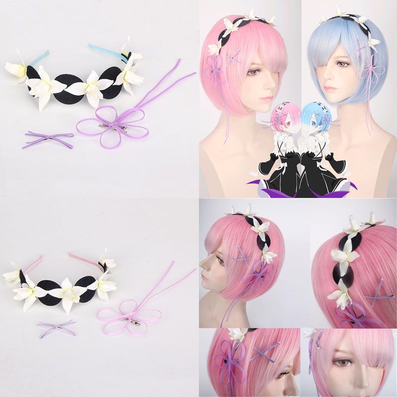 Bộ Tóc Giả Ngắn Cosplay Nhân Vật Anime Re:Zero kara Hajimeru Isekai Seikatsu Xinh Xắn