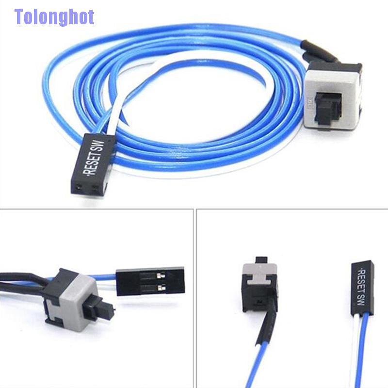 Tolonghot> 5Pcs Replacement Computer Motherboard On Off Reset Button Switch Power Cable