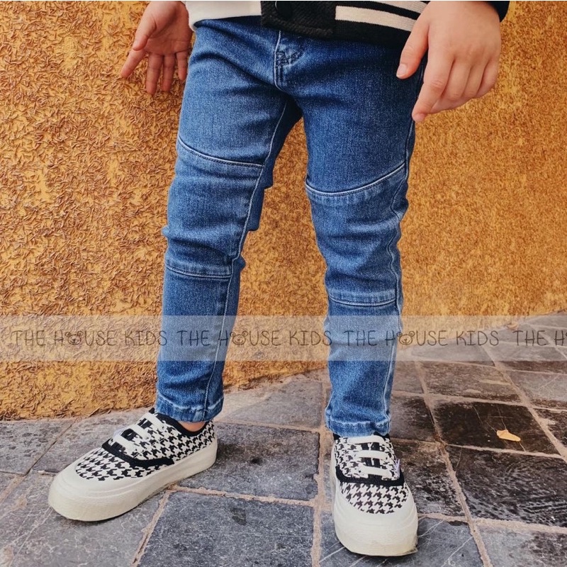 Quần Jeans Bé Trai Hoạ Tiết THE HOUSE KIDS Vạch Gối