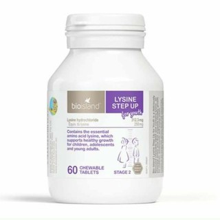 [Có tem Chemist] Viên uống tăng chiều cao Bio Island Lysine Step Up 60 viên - Dành cho trẻ nhẹ cân thấp còi từ 6-24 tuổi
