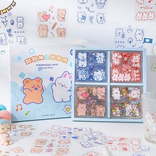 [Tách set] 10 tấm sticker trong hộp 100 sticker gấu xinh, chọn ngẫu nhiên