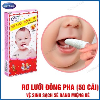10 hộp dơ lưỡi y tế vệ sinh an toàn miệng lưỡi cho bé